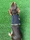 Made-to-Measure Dachshund Harness: Cornish Tartan Trim, No-Rub Design