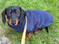 Embroidered Initial Dachshund Fleece Jumper: Water Repellent Dog Coat