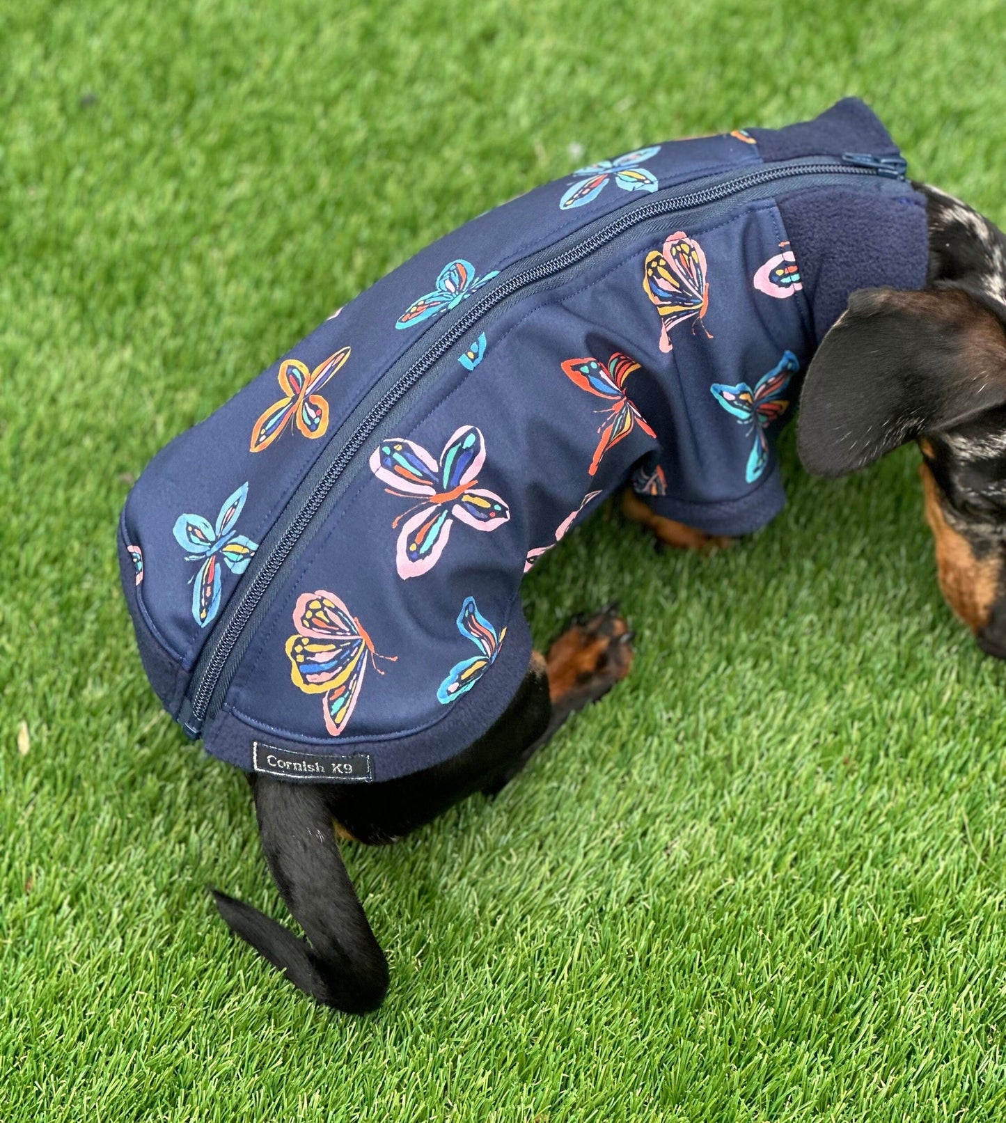 Dachshund zipped Softshell waterproof  fleece ,dachshund zipped  jumper ,dachshund jacket,water and mud repellent fleece , dachshund fleece