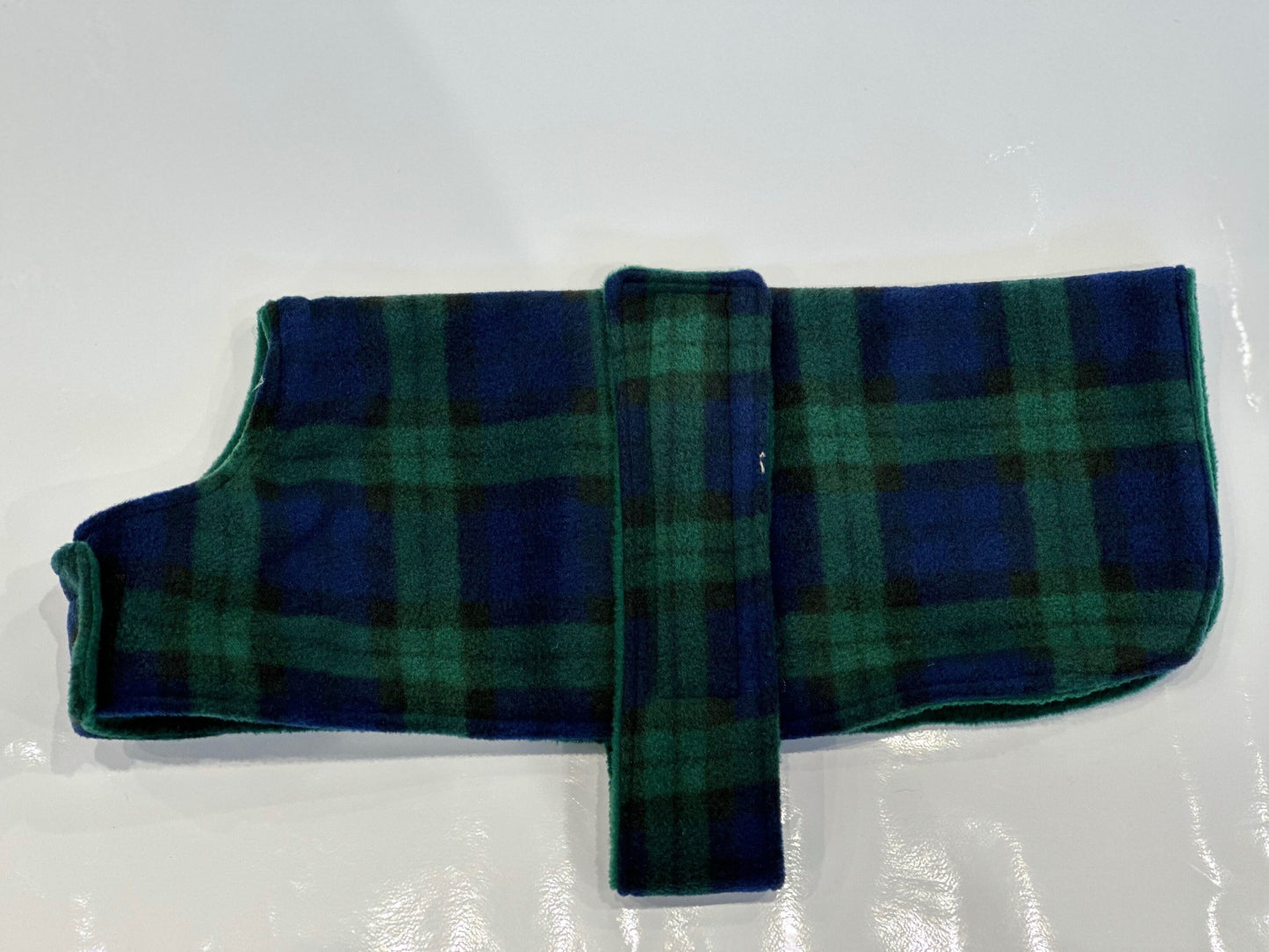 Tartan Fleece Dachshund Dog Coat: Water Repellent, Handmade