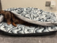 Dachshund  bed cave ,dog fleece snuggle  bed, small dog rectangle bed cave ,dachshund snuggle bed , dog bed
