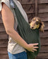Needlecord Dachshund Dog Sling Carrier: Fleece Lined, Swivel Hook