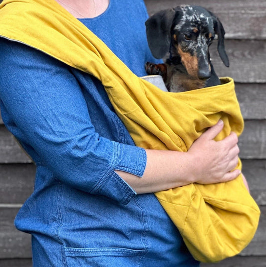 Dog  sling carrier,dachshund sling,small dog sling ,light weight sling,spring/summer sling,Italian greyhound sling
