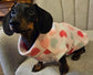 Dachshund Heart Fleece Dog Coat: Water Repellent, Breathable Jumper
