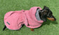 Dachshund Drying Robe: Absorbent Cotton Terry Dog Towel with Hood