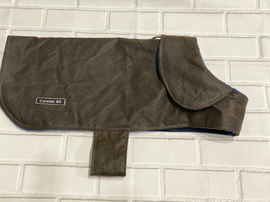 Waxed Cotton Dachshund Dog Coat: Waterproof Fleece Lined Winter Wear