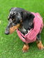 Cable Knit Dachshund Coat: Fleece Lined Dog Jacket