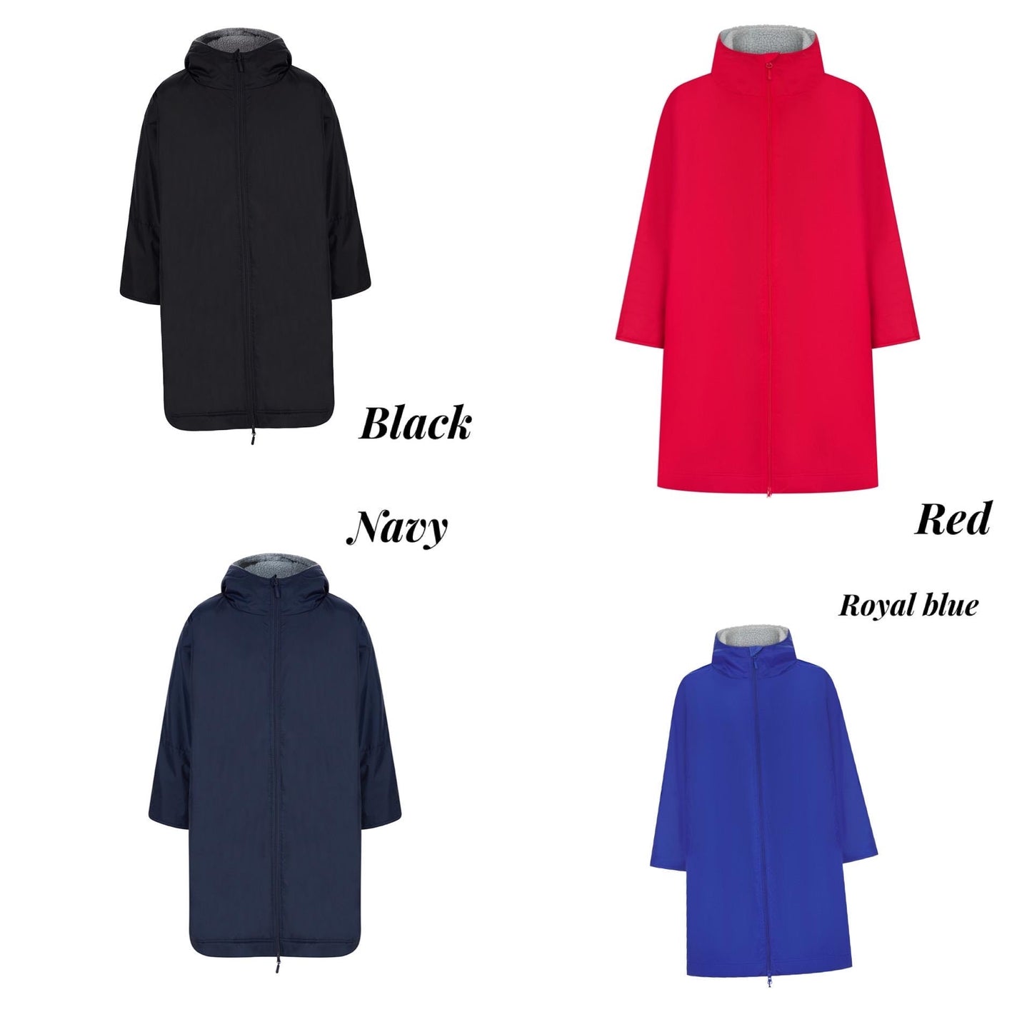 Floral Paw Print Embroidered Dry Robe: Waterproof Dog Walker Coat
