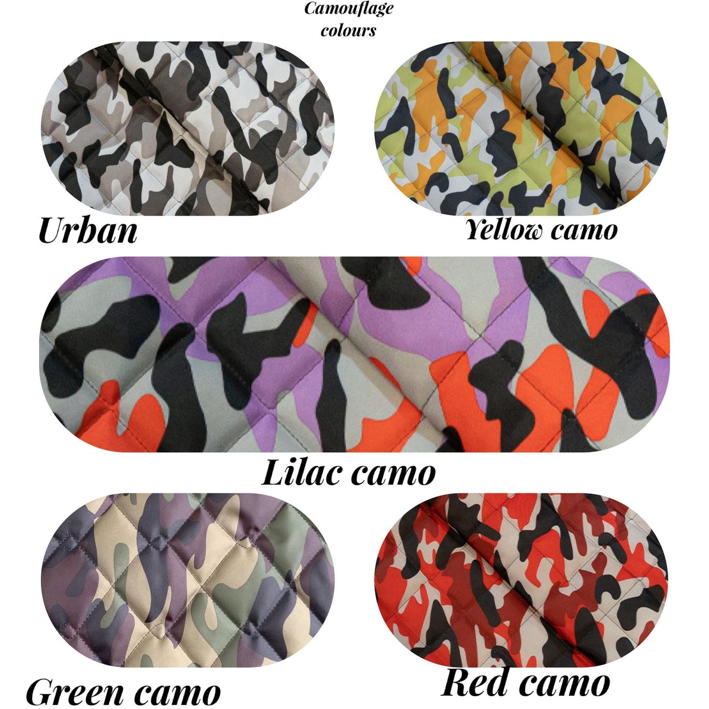 Dachshund Quilted Camouflage Dog Coat: Water-Resistant Fleece Lined