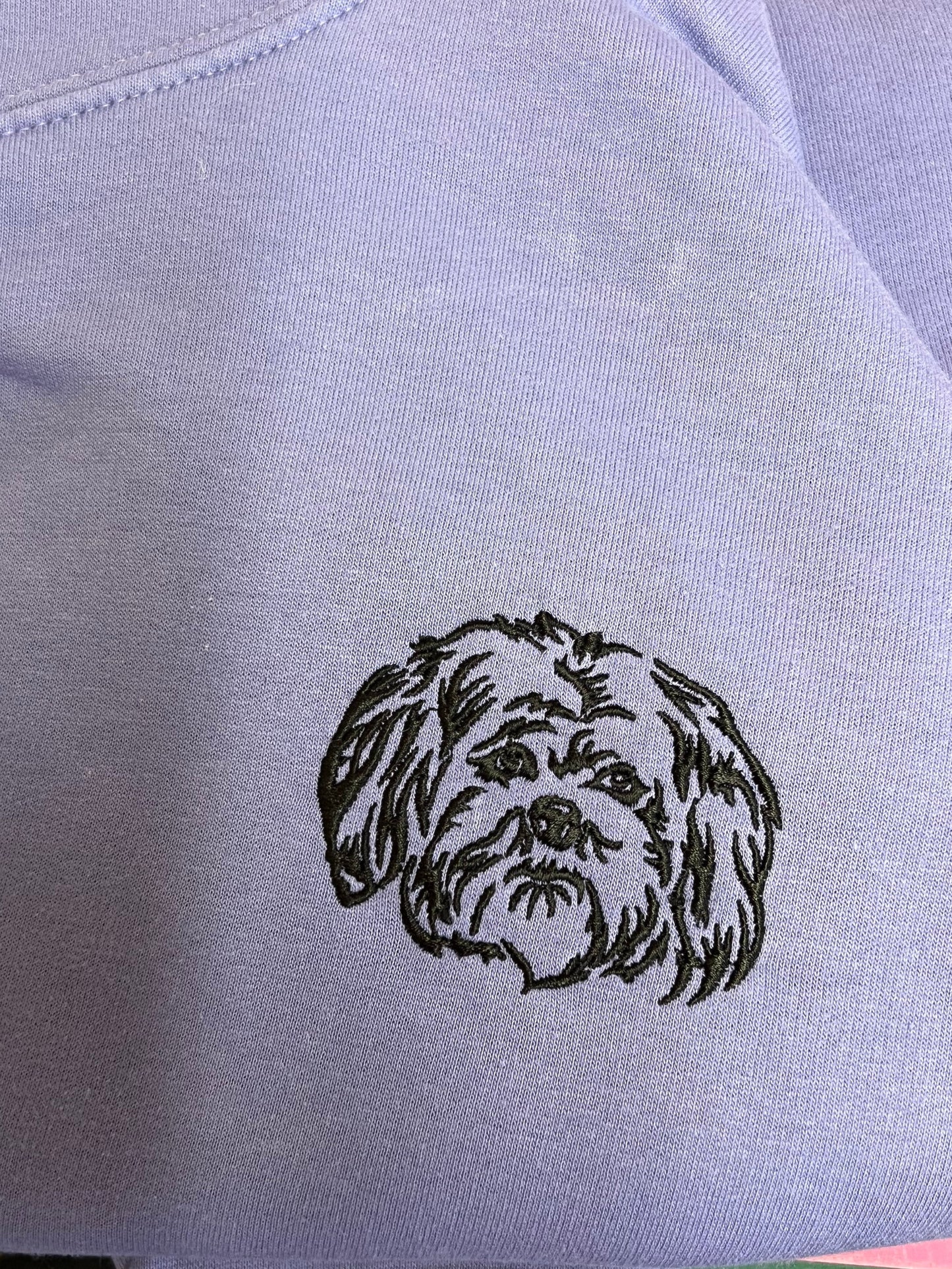 Embroidered Shihtzu Hoodie: Personalized Dog Lover Gift