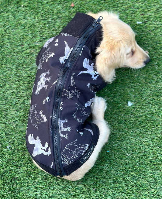 Dachshund  zipped Softshell waterproof  fleece ,dachshund zipped  jumper ,dachshund jacket,water and mud repellent fleece , dachshund fleece