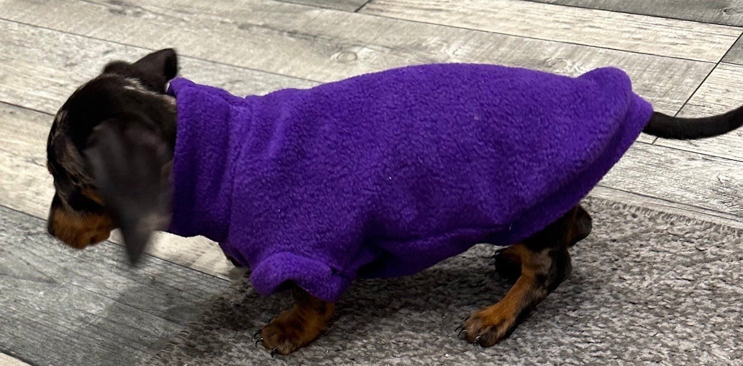 Water-Resistant Dachshund Fleece Jumper: Warm Puppy Coat