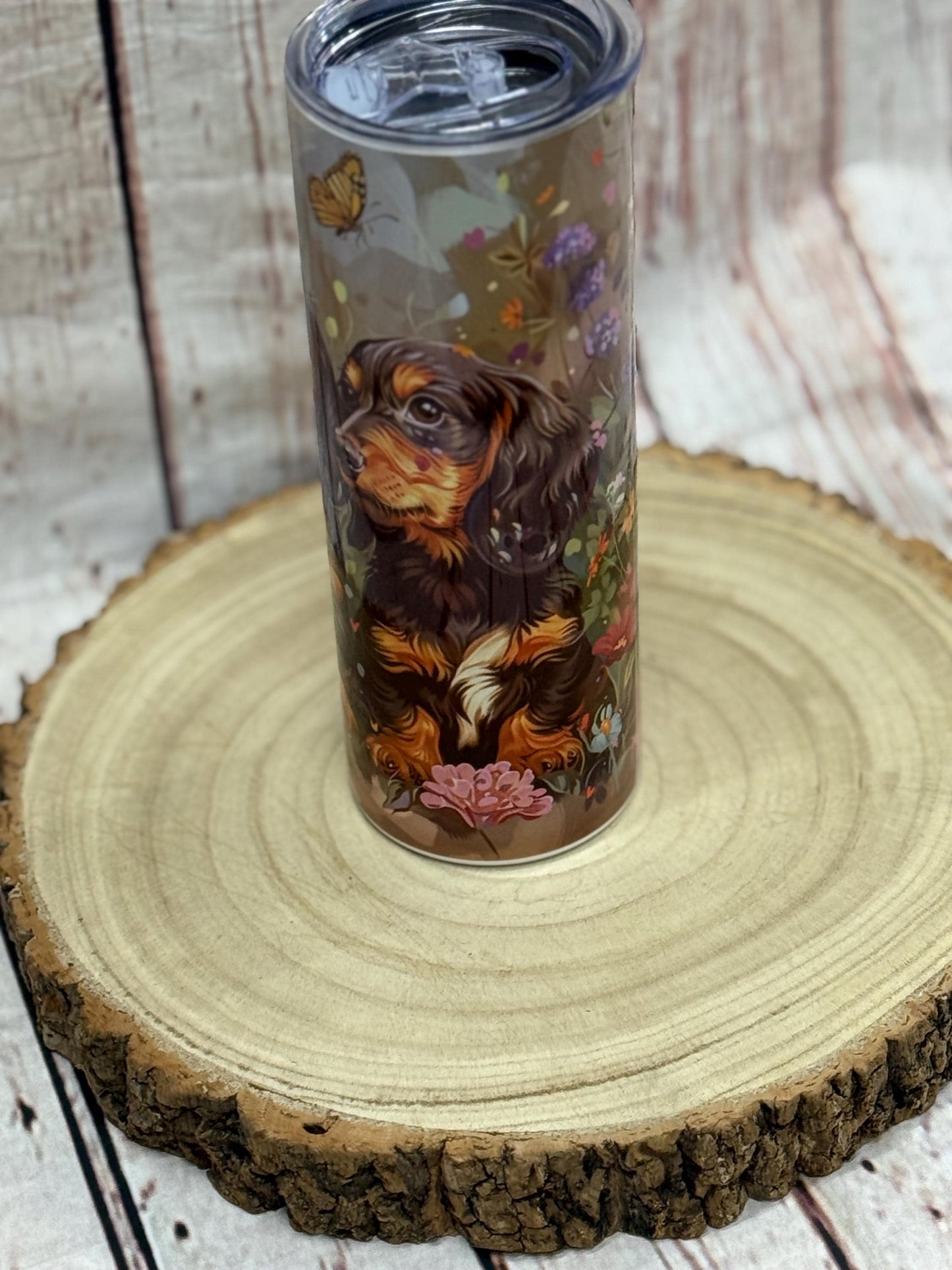 Dachshund 20oz Skinny Tumbler: Dog Breed Water Bottle