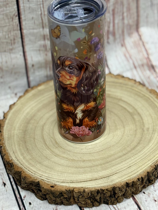 Dachshund 20oz Skinny Tumbler: Dog Breed Water Bottle