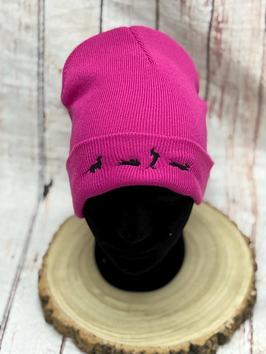 Embroidered Dachshund Beanie: Soft Acrylic Dog Lover Gift