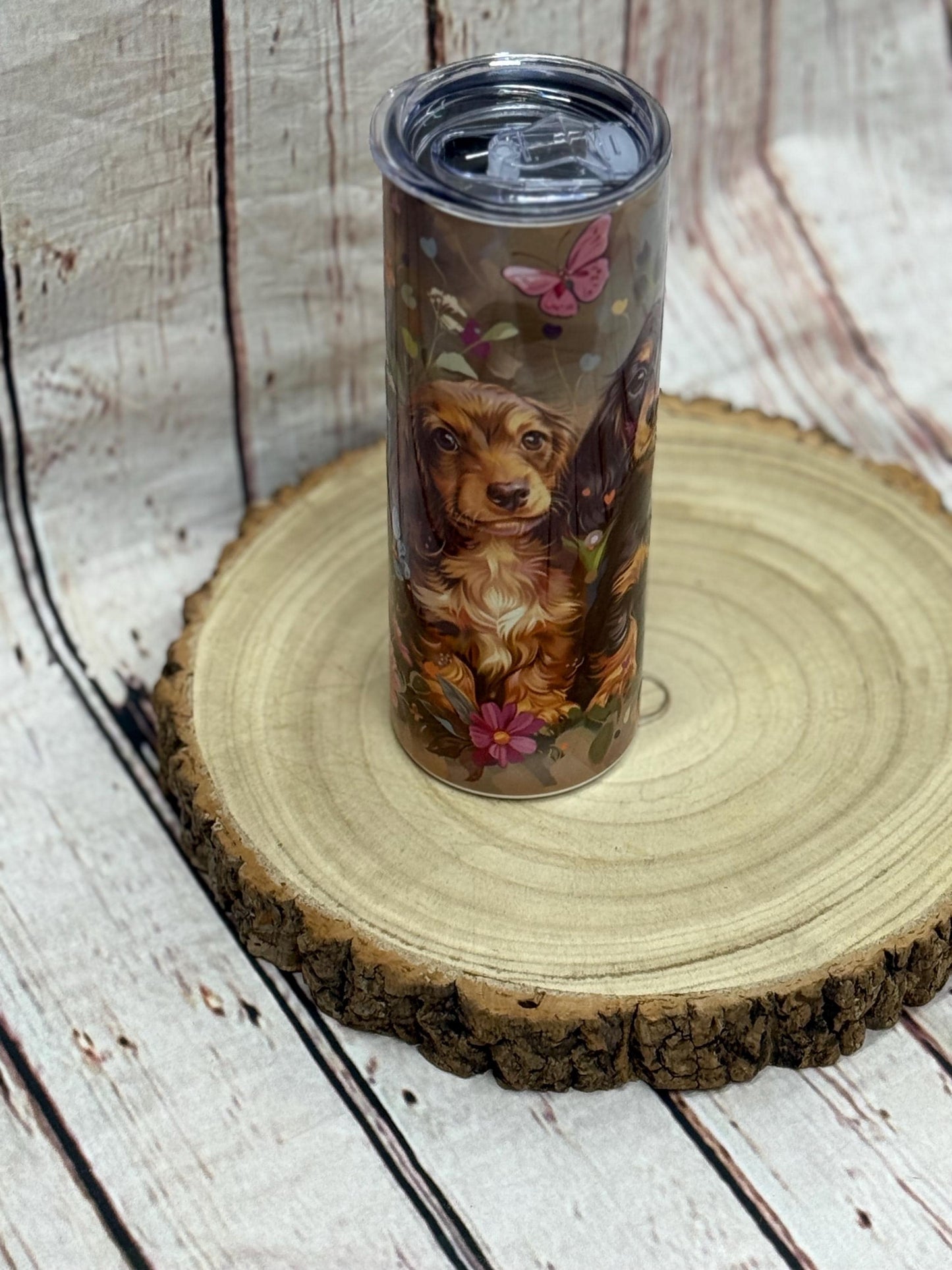 Dachshund 20oz Skinny Tumbler: Dog Breed Water Bottle