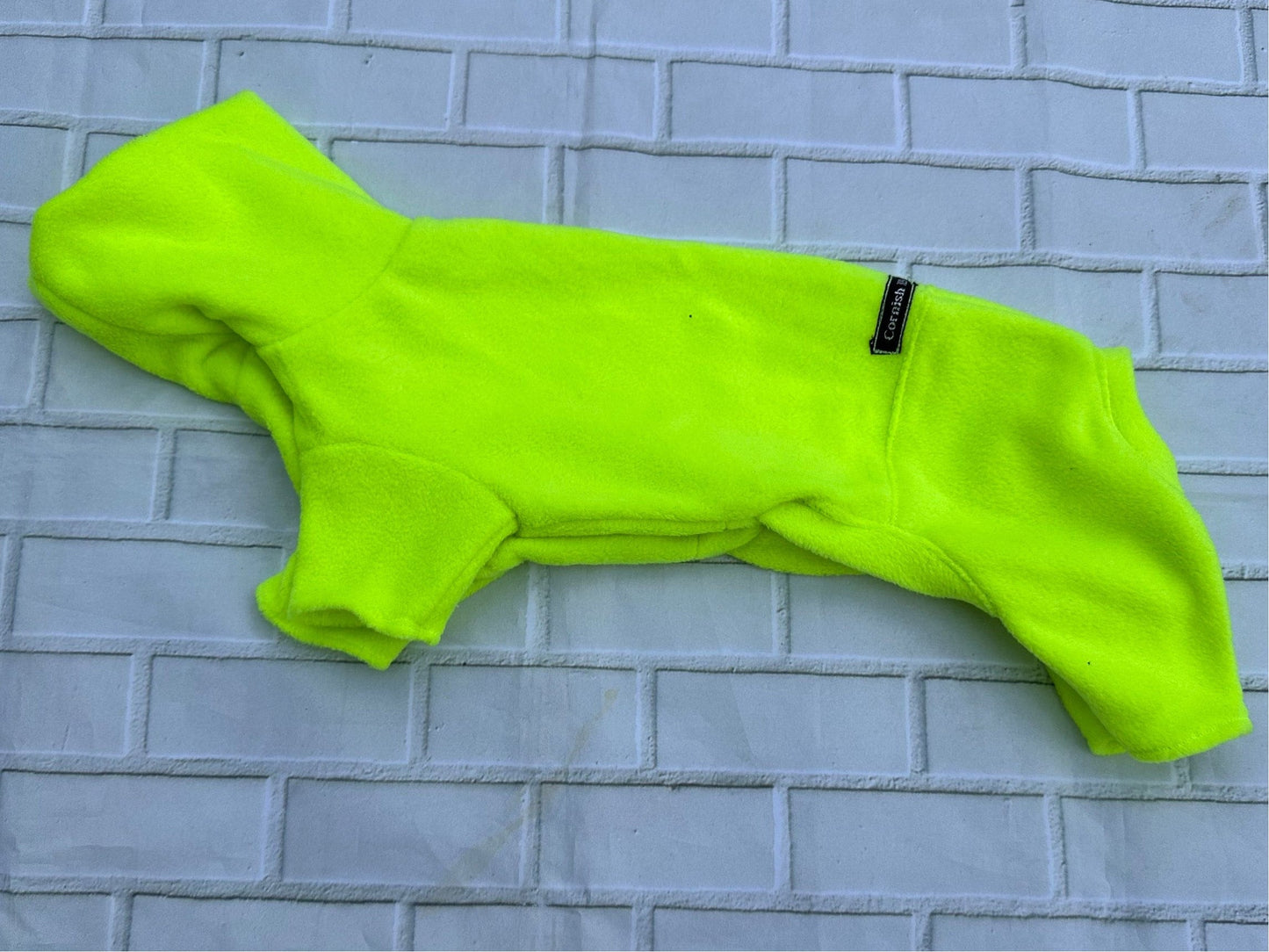 Hi-Vis Dachshund Fleece Onesie: Water & Mud Repellent Dog Jumpsuit