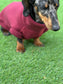 Dachshund zipped  fleece with Softshell waterproof tummy  ,dachshund zipped  jumper ,dachshund jacket,water and mud repellent fleece ,