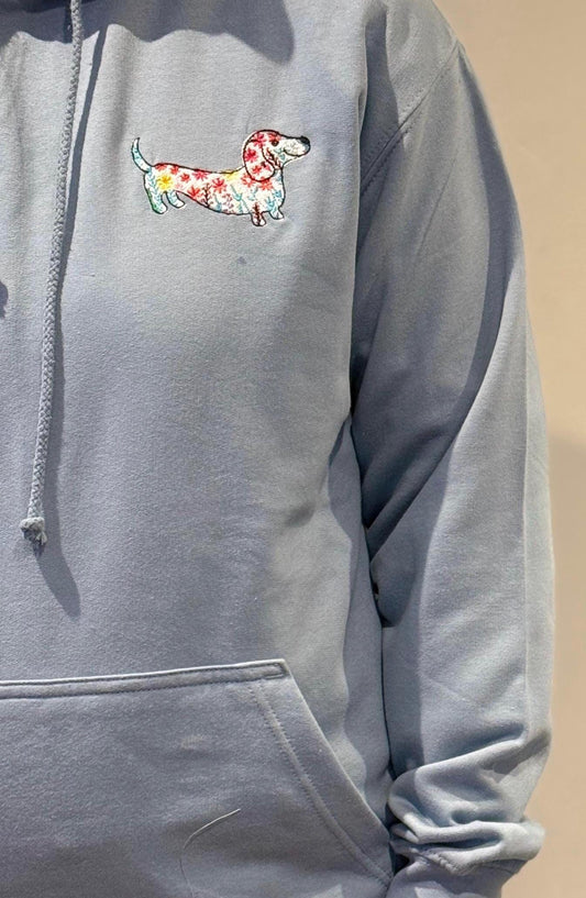 Embroidered Dachshund Hoodie: Personalized Dog Lover Gift