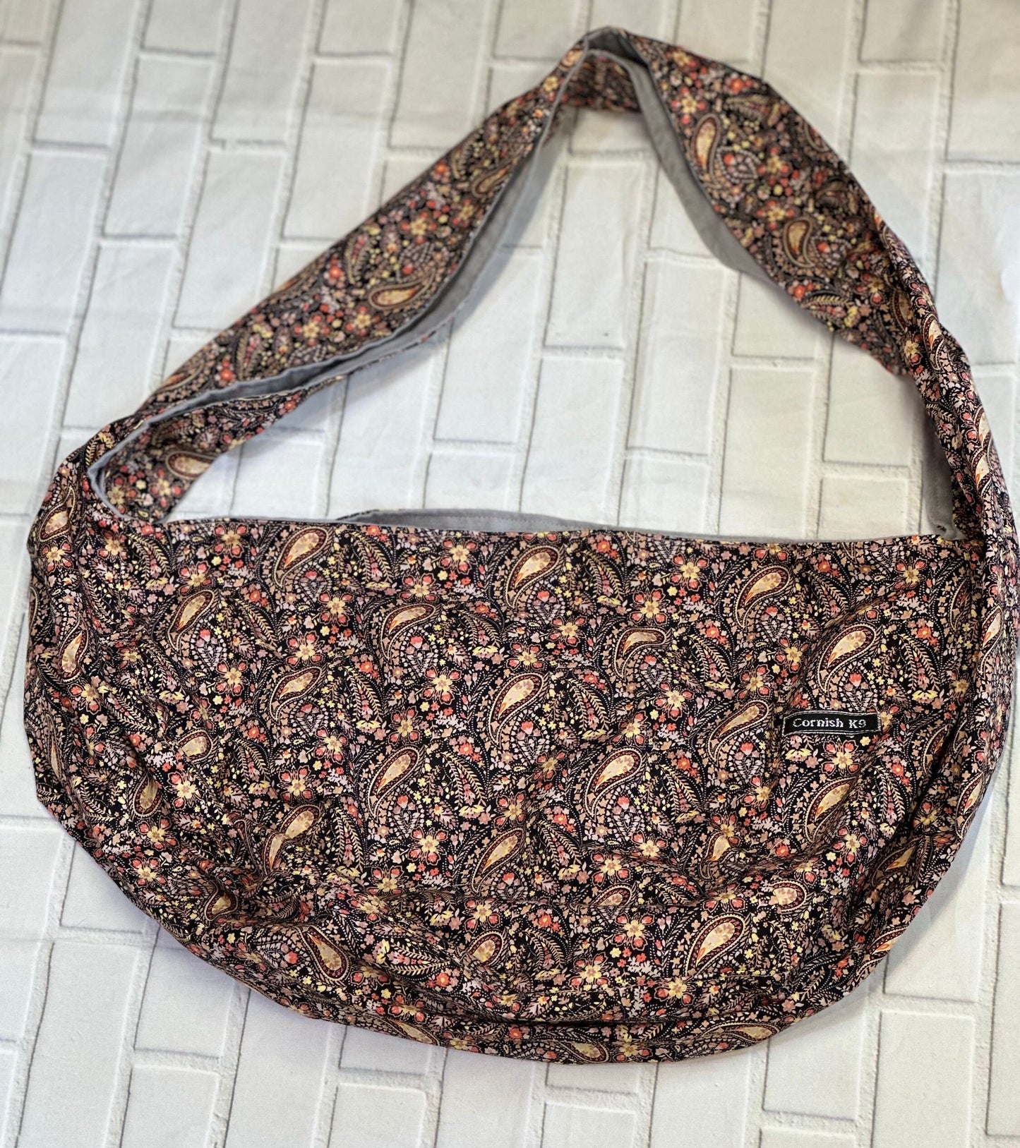 Paisley Dog Sling: Lightweight Cotton Puppy Carrier