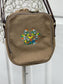 Embroidered Paw Print Canvas Crossbody Bag: Dog Walker Gift
