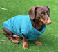 Water Repellent Dachshund Fleece Jumper: Open Neck Dog Coat