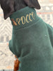 Embroidered Dachshund Fleece Jumper: Water & Mud Repellent, Personalized Dog Coat