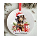 Personalized Dachshund Christmas Bauble: Ceramic Christmas Tree Decoration