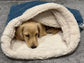 Corduroy Dog Snuggle Sack | Fleece Lined Burrow Bed for Dachshunds & Dogs