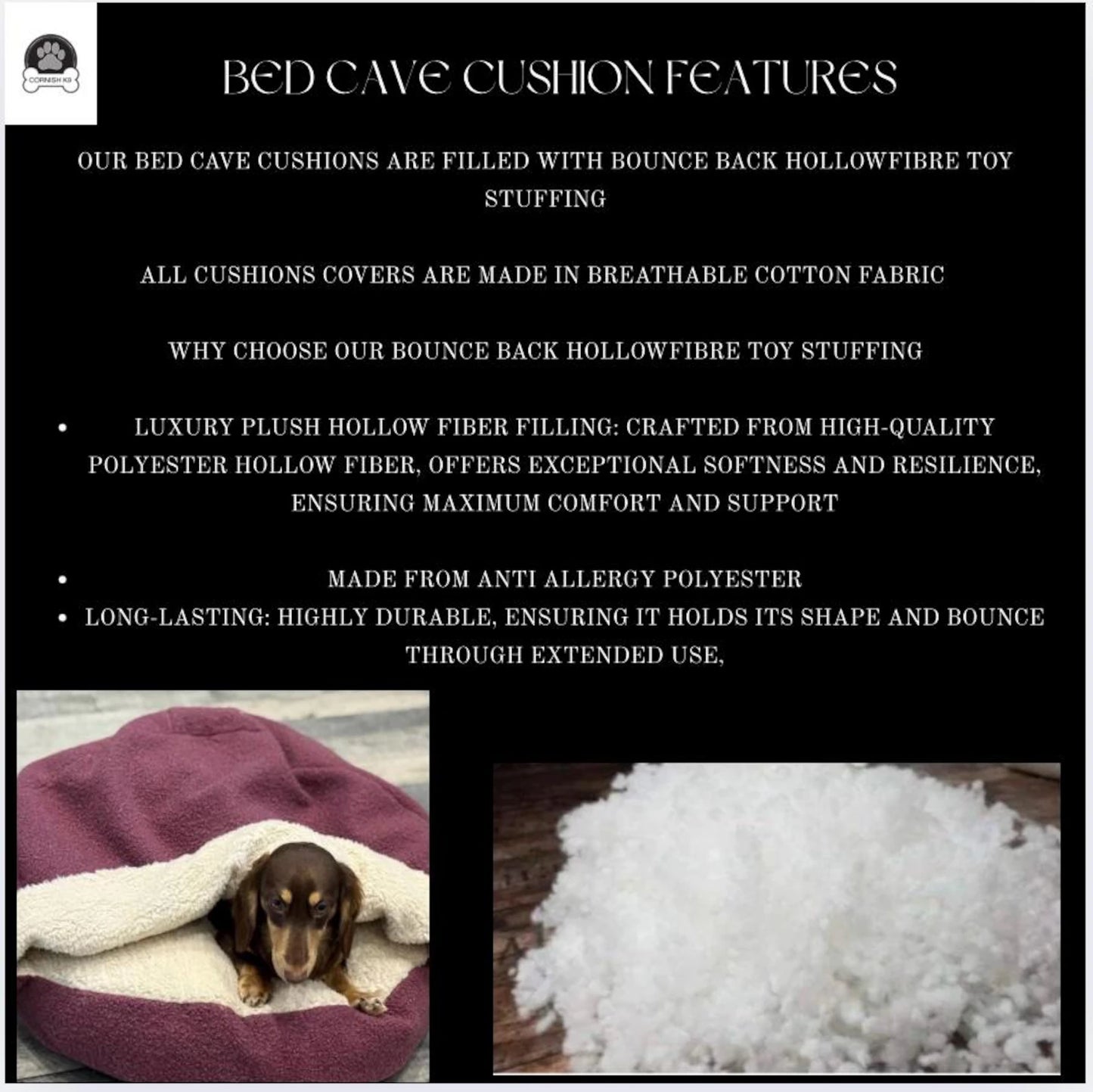 Luxury Corduroy Dog Bed Cave | Sherpa Fleece Lined Burrow Bed for Dachshunds & Dogs