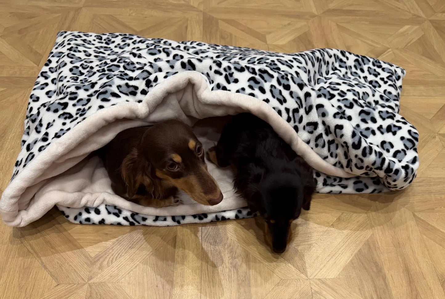 Luxury Dog Snuggle Sack | Padded Fleece Burrow Bed for Dachshunds & Dogs