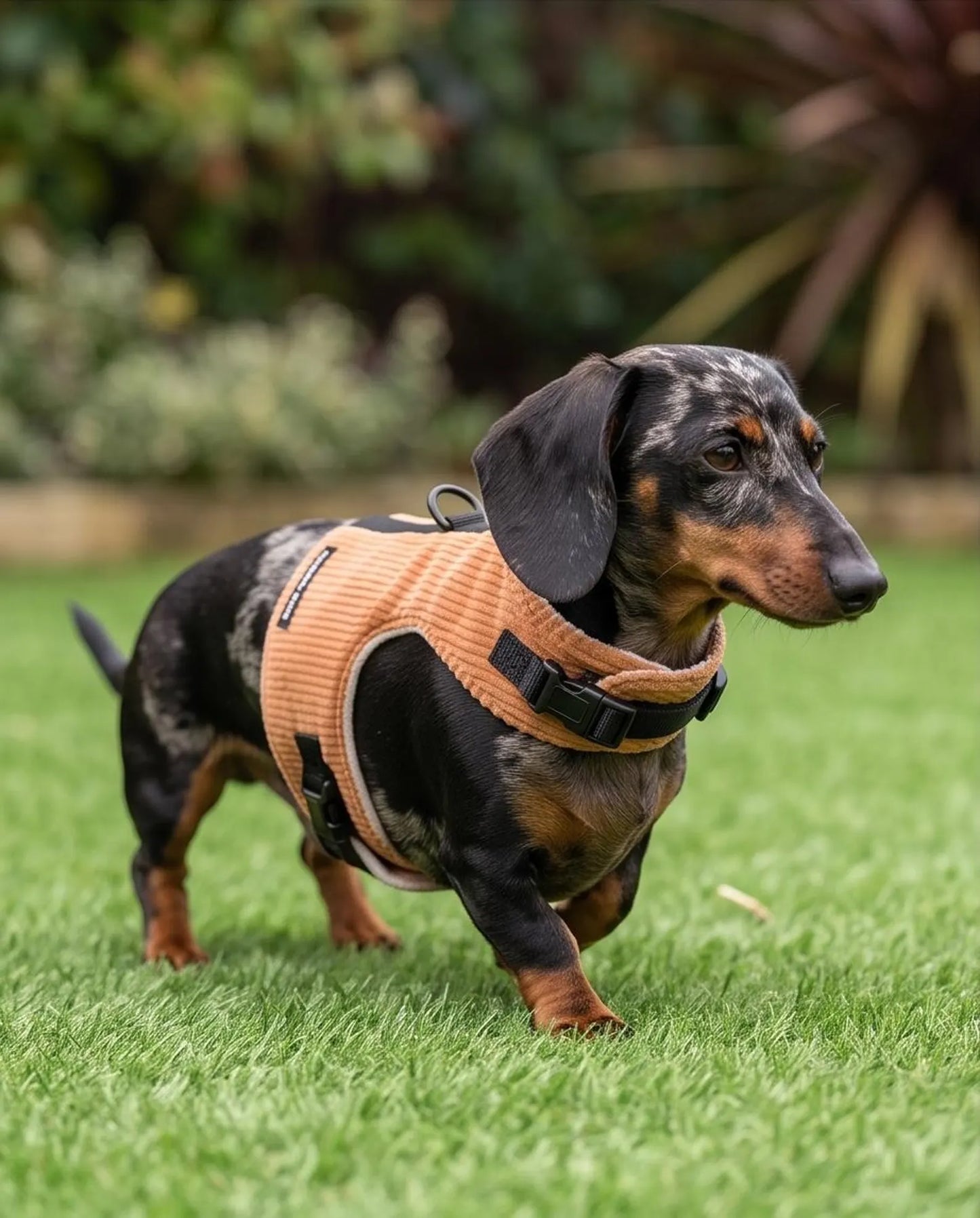 Corduroy Dachshund Harness | Fleece Lined Adjustable Dog Harness